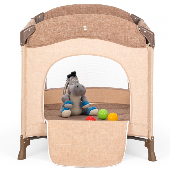 Uni Baby Alfa Anne Yanı Sallanır Cibinlikli Oyun Parkı Bebek Beşik 70x110 cm + Viscotech Yatak
